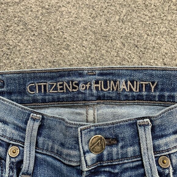 Citizens Of Humanity Jeans Womens 26 Rocket High Rise Crop Skinny Distressed COH - Picture 6 of 12
